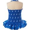 Sailboat Print Ruched Swimsuit, Blue - One Pieces - 3