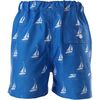 Sailboat Print Swimshorts, Blue - Swim Trunks - 3
