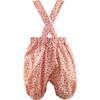 Floral Frill Dungarees, Coral - Overalls - 3