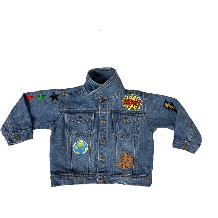 Custom kids hot sale denim jacket