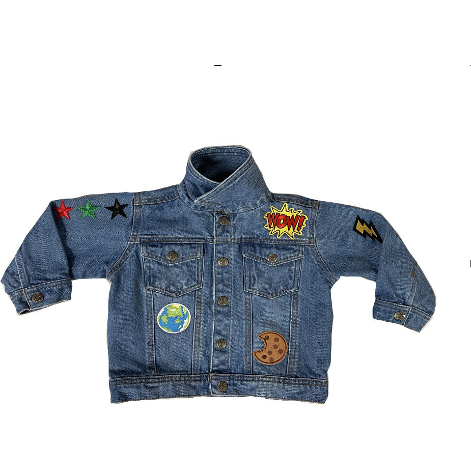 Customizable Patch Denim Jacket