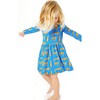 Cheetah Dress, Blue - Dresses - 2 - thumbnail