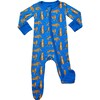 Cheetah Footie, Blue - Pajamas - 1 - thumbnail