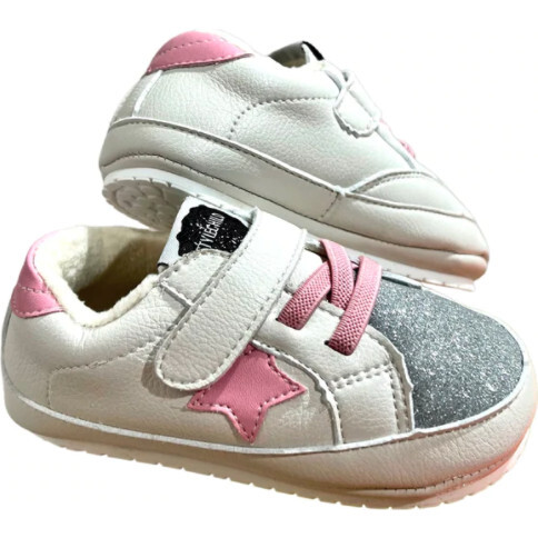 Emma Baby Kicks, Grey Glitter - Sneakers - 1