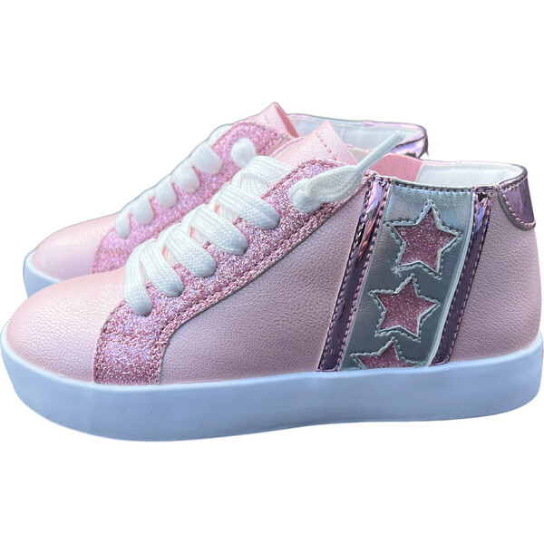 Rose Sneaker, Pink Glitter StyleChild Shoes