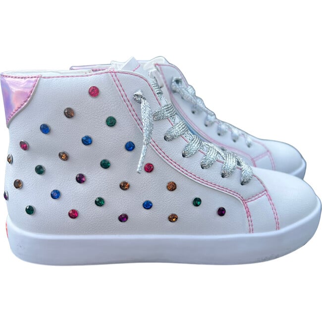 Bowie Gems Hightop Sneaker, White - Sneakers - 2