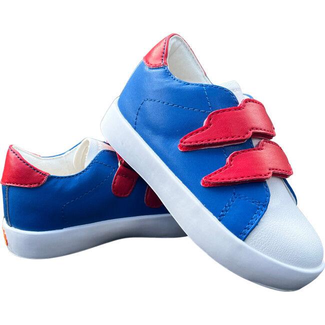 Wolff Bicolor Sneaker, Red & Blue - Sneakers - 3