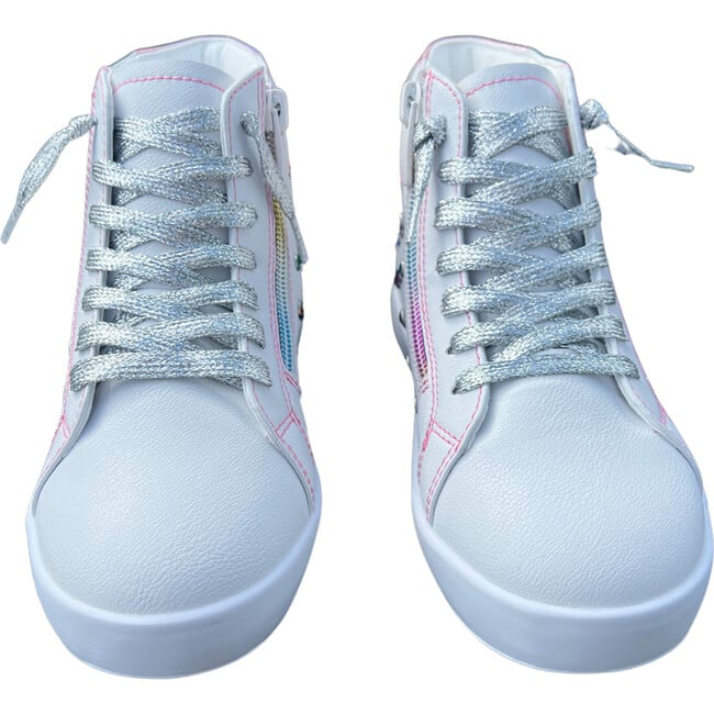 Bowie Gems Hightop Sneaker, White - Sneakers - 4