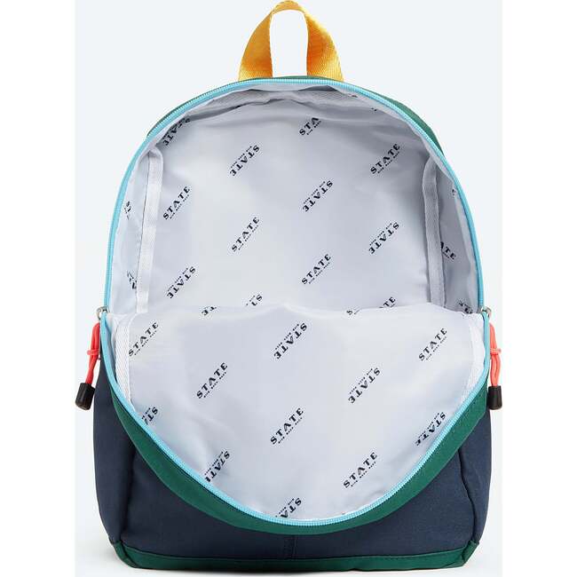 Mini Kane Kids Travel Backpack, Green/Navy - Bags - 3