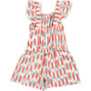Remi Girl Romper, Aqua Carmine - Rompers - 2