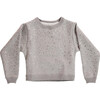 Kids Rhinestone Sweatshirt, Heather Grey - Sweatshirts - 1 - thumbnail