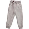 Kid Rhinestone Jogger, Heather Grey - Pants - 1 - thumbnail