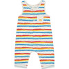 Sleeveless Striped Coverall, Multi - Rompers - 1 - thumbnail