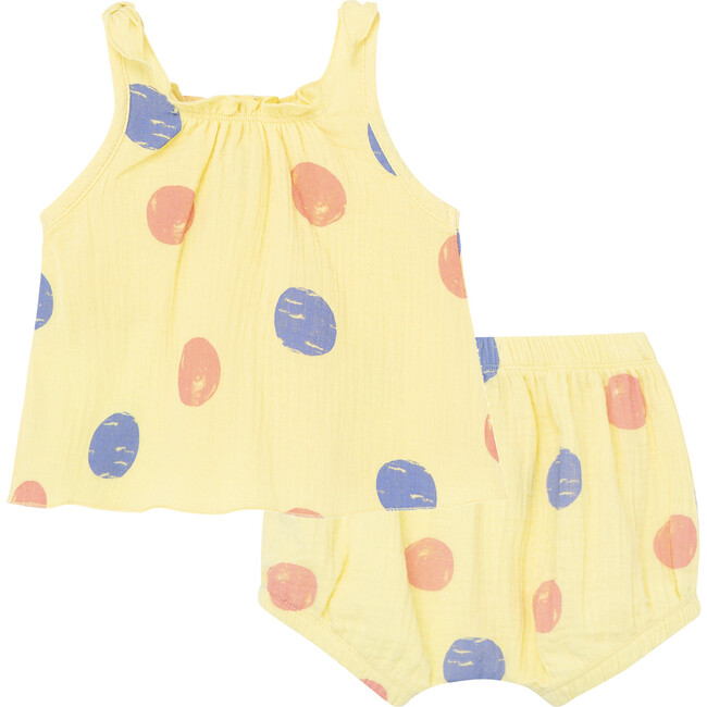 Dotted Set, Yellow - Blouses - 2