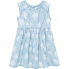 Floral Chambray Dress, Indigo - Dresses - 1 - thumbnail