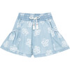 Floral Chambray Shorts, Indigo - Shorts - 1 - thumbnail