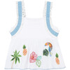 Tropical Tank, White - Blouses - 1 - thumbnail