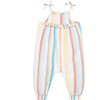 Metallic Striped Coverall, Multi - Rompers - 1 - thumbnail