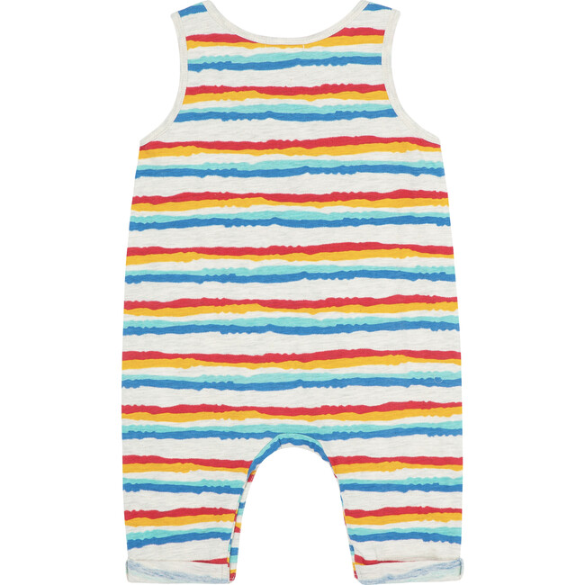 Sleeveless Striped Coverall, Multi - Rompers - 2
