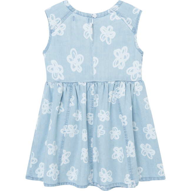 Floral Chambray Dress, Indigo - Dresses - 2