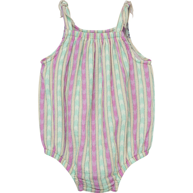 Jacquard & Gauze Bubble, Stripe - Rompers - 2