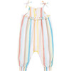 Metallic Striped Coverall, Multi - Rompers - 2 - thumbnail