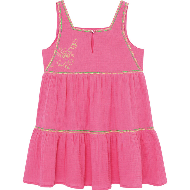 Tiered Gauze Dress, Pink
