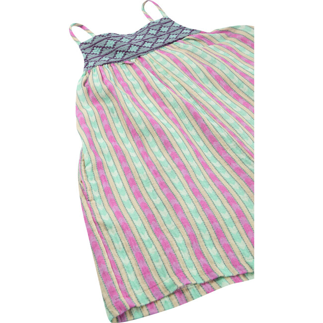 Jacquard & Gauze Romper, Stripe - Rompers - 3