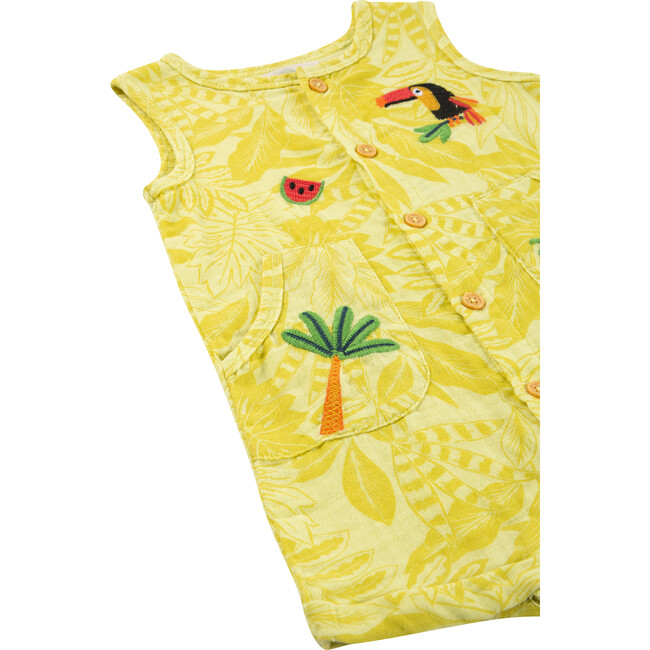 Tropical Romper, Yellow - Rompers - 3