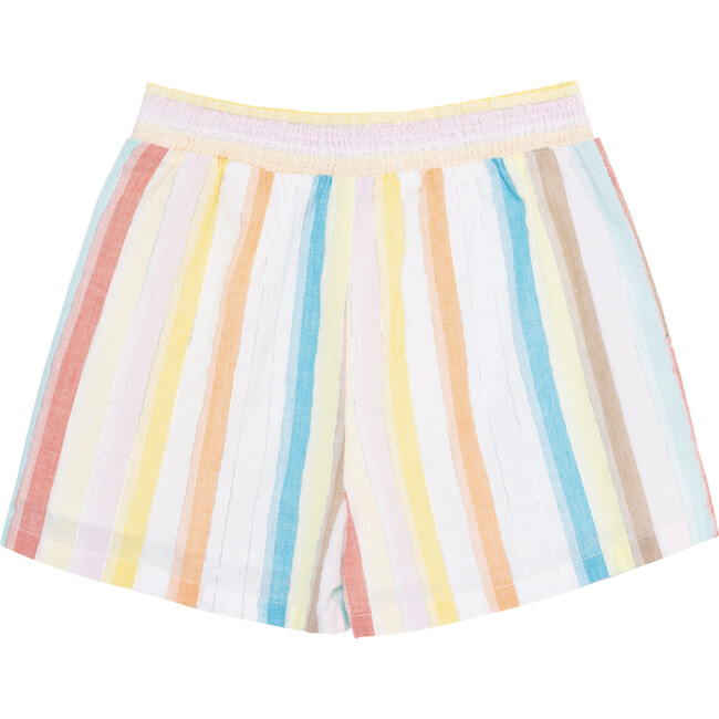 Metallic Striped Shorts, Multi - Shorts - 2