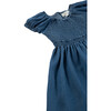 Smocked Chambray Dress, Indigo - Dresses - 3 - thumbnail