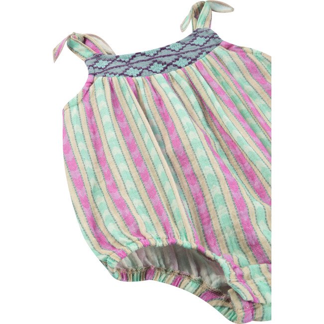 Jacquard & Gauze Bubble, Stripe - Rompers - 3