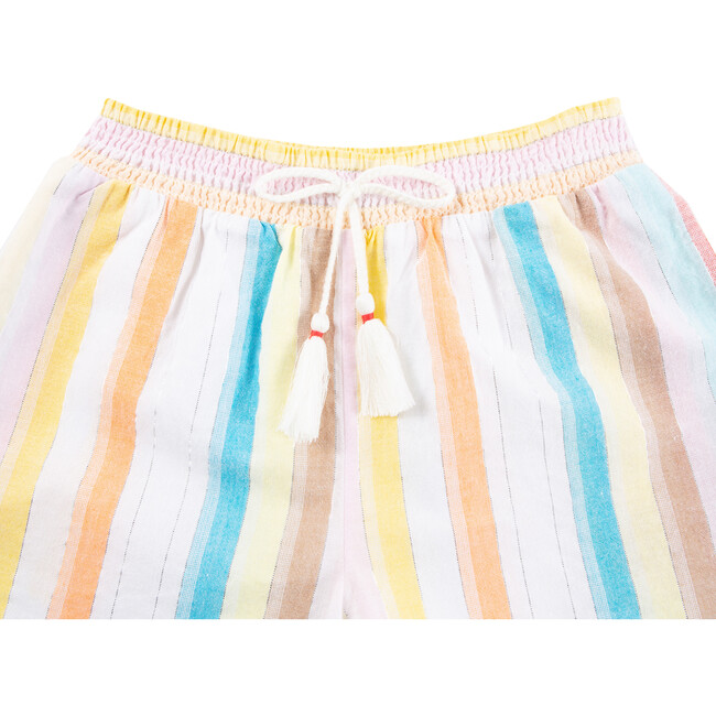 Metallic Striped Shorts, Multi - Shorts - 3