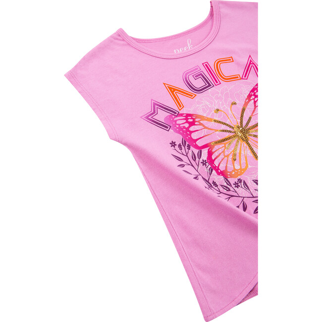 Butterfly Tie Front Top, Purple - T-Shirts - 3