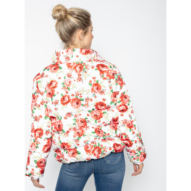 Women's Naos Flower Down Jacket, White - Coats - 6