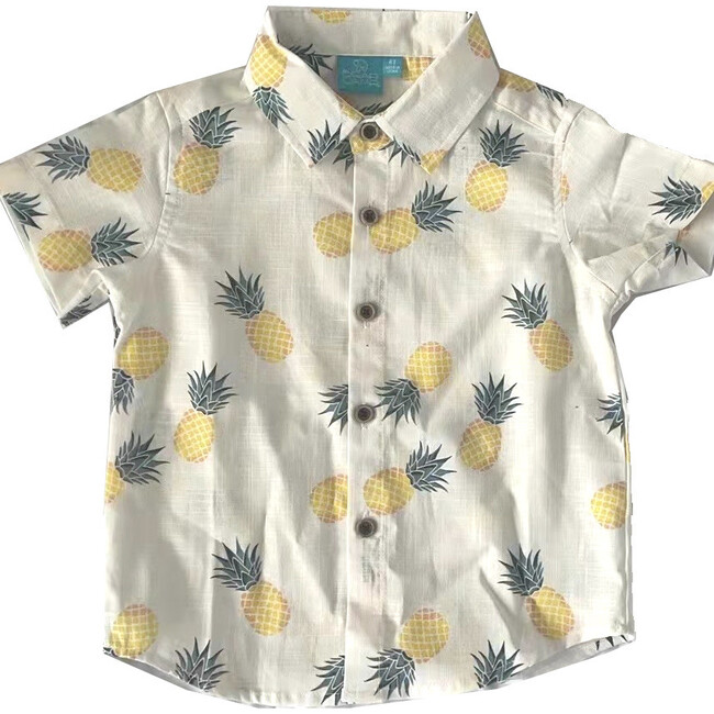 Pineapple Short Sleeve Woven, Cream