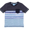 Dip Dye Short Sleeve Pocket Tee, Twilight - T-Shirts - 1 - thumbnail