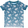 Palm Ombre Short Sleeve Tee, Blue - Tees - 1 - thumbnail
