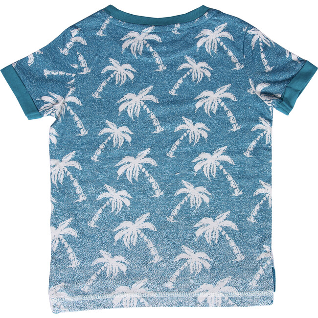 Palm Ombre Short Sleeve Tee, Blue