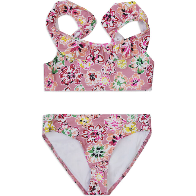 Mini Gigi Bikini, Chalk Floral Pink Dahlia Multi - Two Pieces - 1
