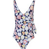 Women's Kelly Wrap One-Piece, Chalk Floral Marine Navy Multi - One Pieces - 1 - thumbnail