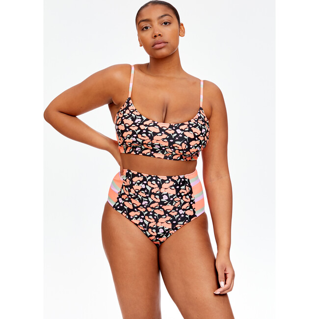 Women's Kaia Bikini Bottom, Poppy Fields Black Multi - Two Pieces - 3