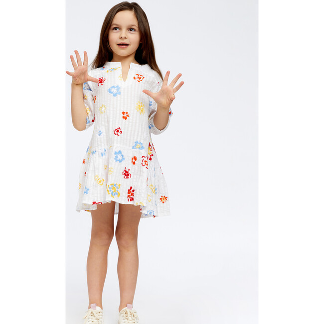 Mini Evelyn Dress, Chalk Floral Optic White Multi - Dresses - 3