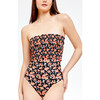 Women's Kendra Smocked One-Piece, Poppy Fields Black Multi - One Pieces - 3