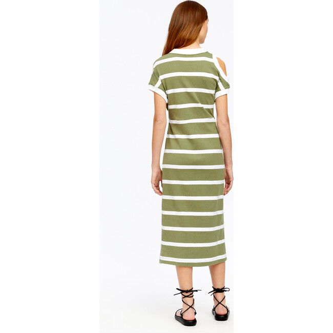 Women's Charlie Dress, Moss/Optic White - Dresses - 4