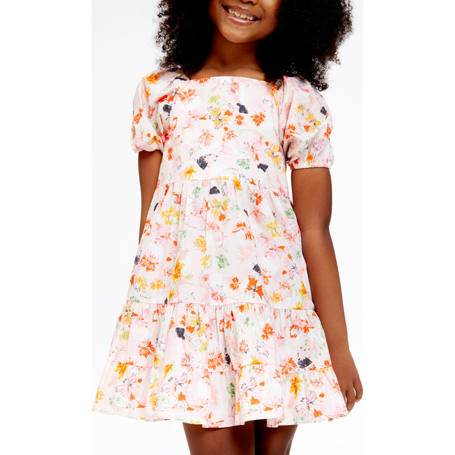 Mini Cynthia Dress, Expressionist Carnations Pink Salt Multi - Dresses - 3