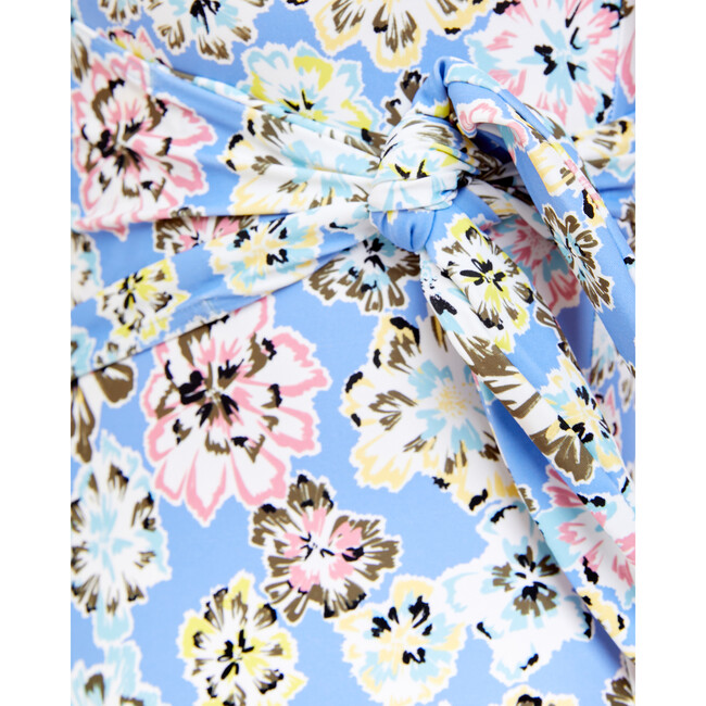 Women's Kelly Wrap One-Piece, Chalk Floral Oxford Blue Multi - One Pieces - 6