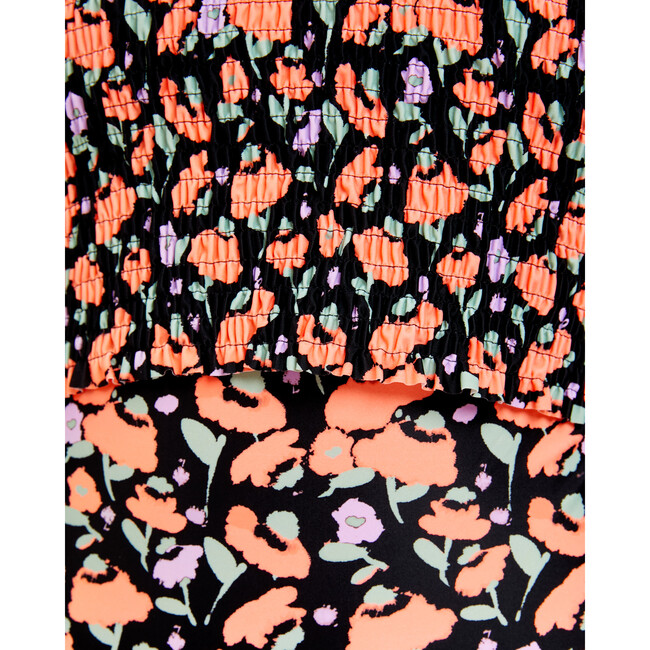 Women's Kendra Smocked One-Piece, Poppy Fields Black Multi - One Pieces - 7