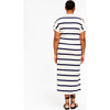 Women's Charlie Dress, Cream/Maritime Blue - Dresses - 6