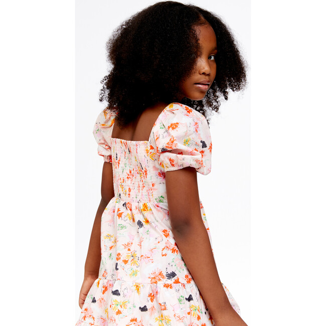 Mini Cynthia Dress, Expressionist Carnations Pink Salt Multi - Dresses - 6